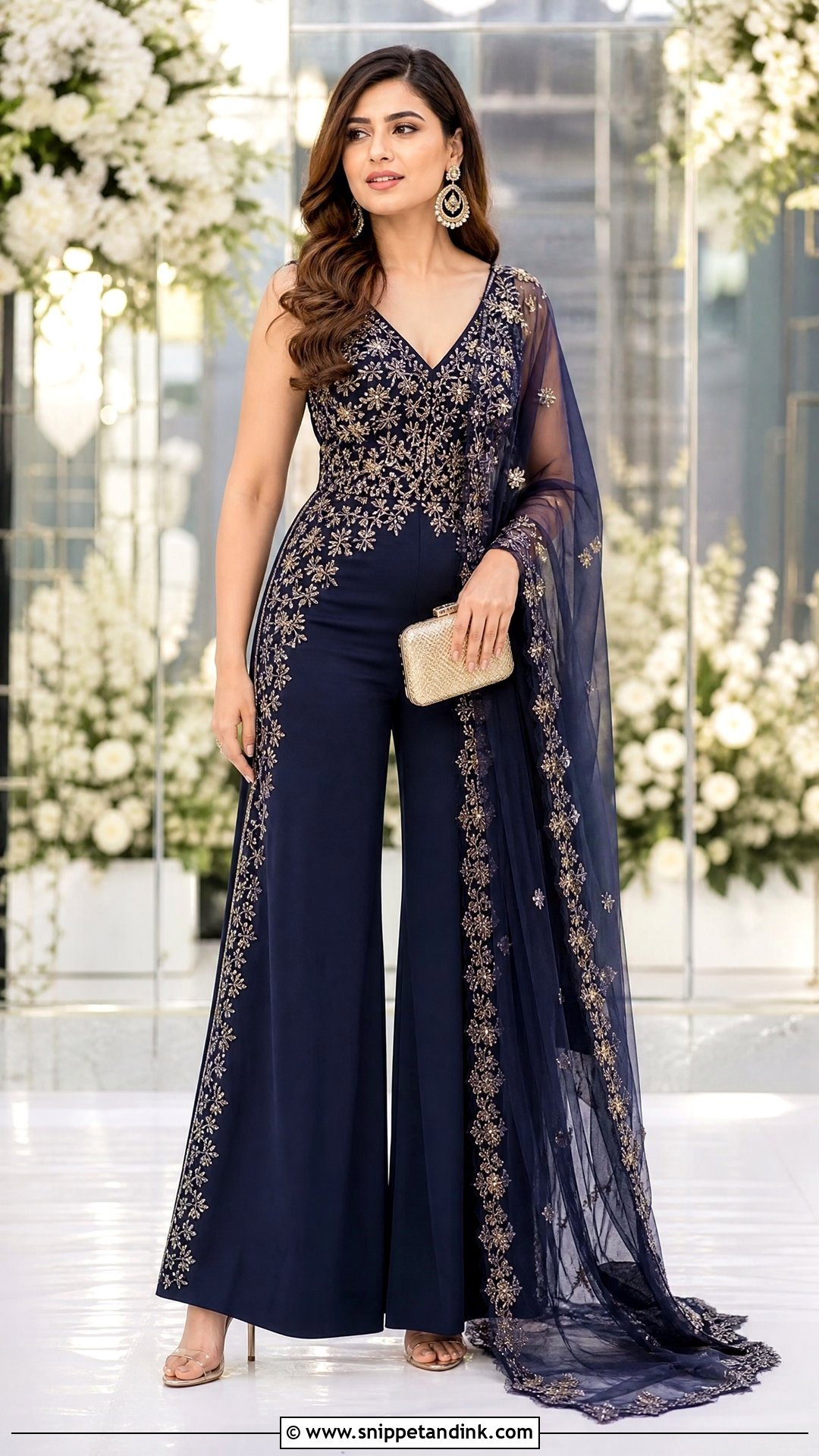 Fusion Jumpsuit With Dupatta Outfit - Snippet and Ink - 25 Desi Wedding Clothes Ideas