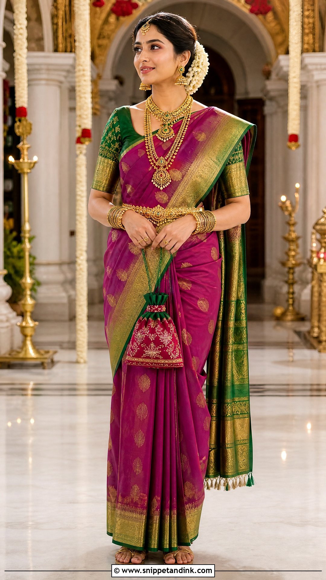 Gadwal Silk Bridal Saree - Snippet and Ink - 20 South Indian Bridal Outfits