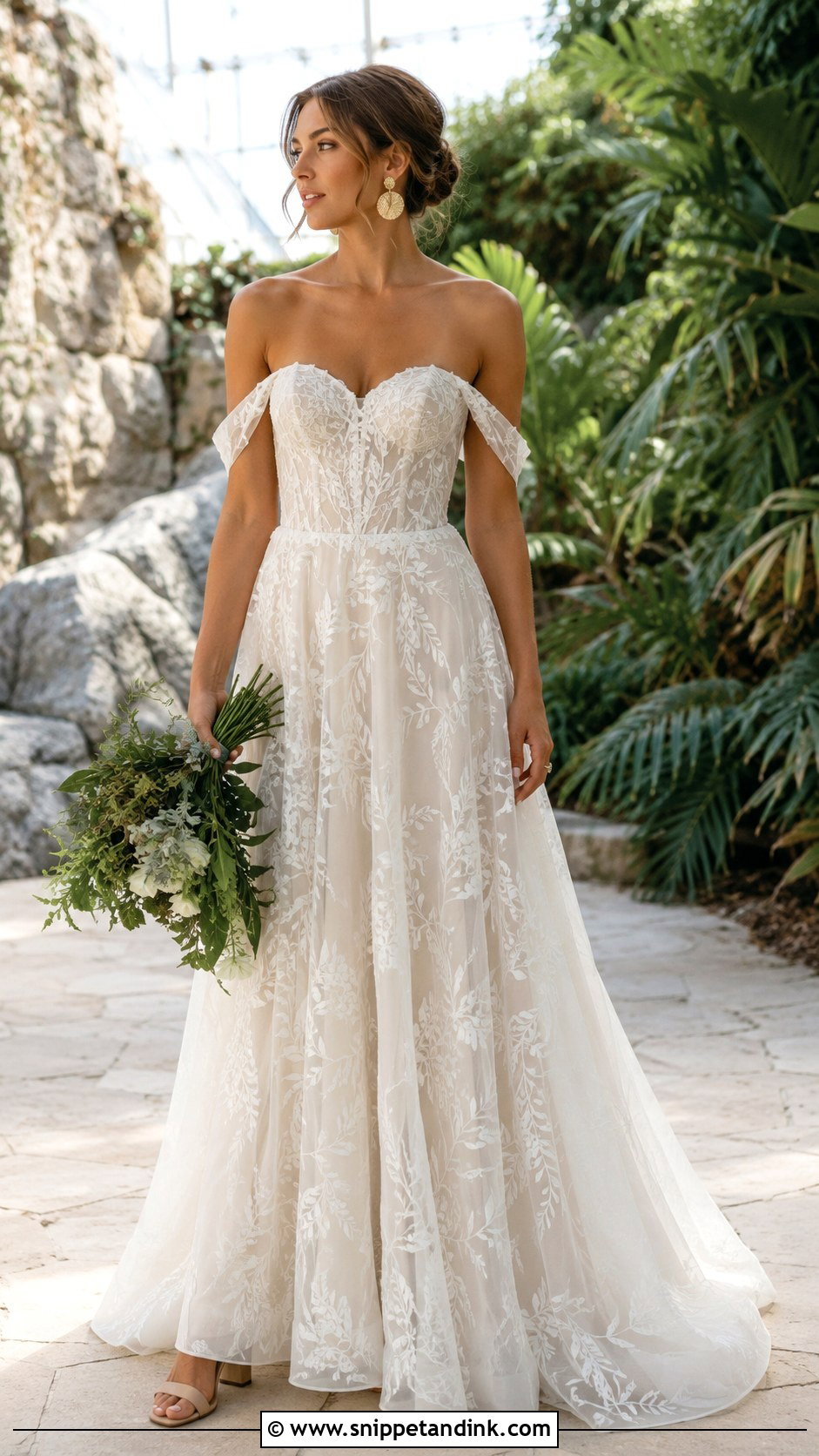 Gaia Textured Wedding Dress - Snippet and Ink - 20 Greek Goddesses Wedding Dress Ideas