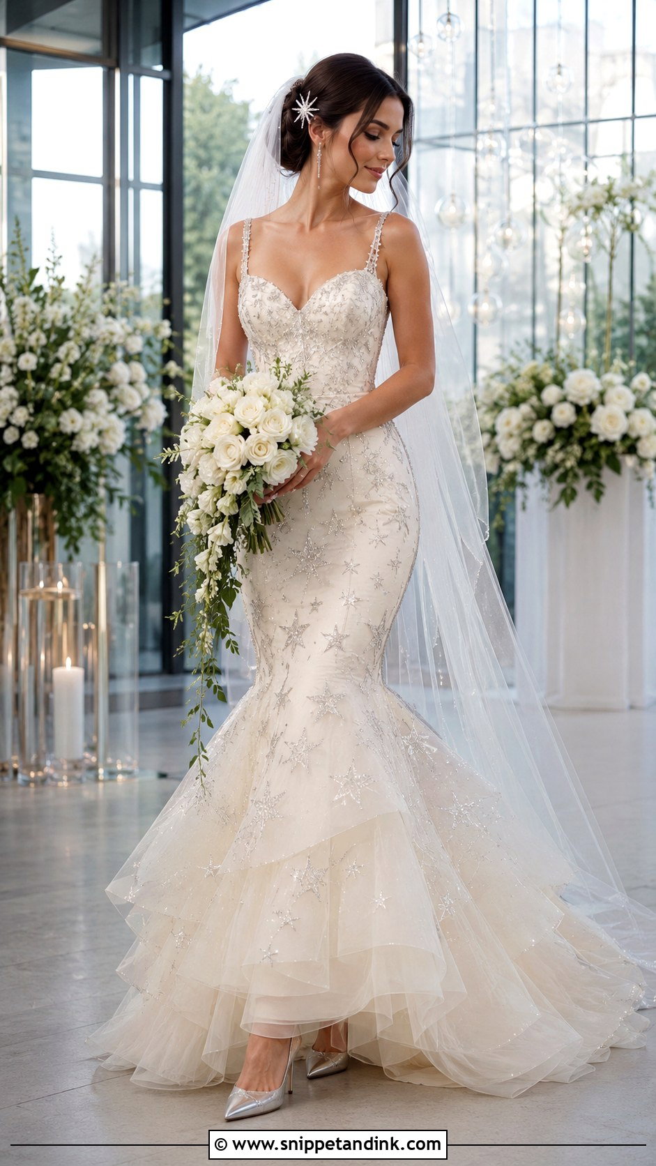 Galaxy Mermaid Wedding Dress - Snippet and Ink - 20 Galaxy Wedding Dress Ideas
