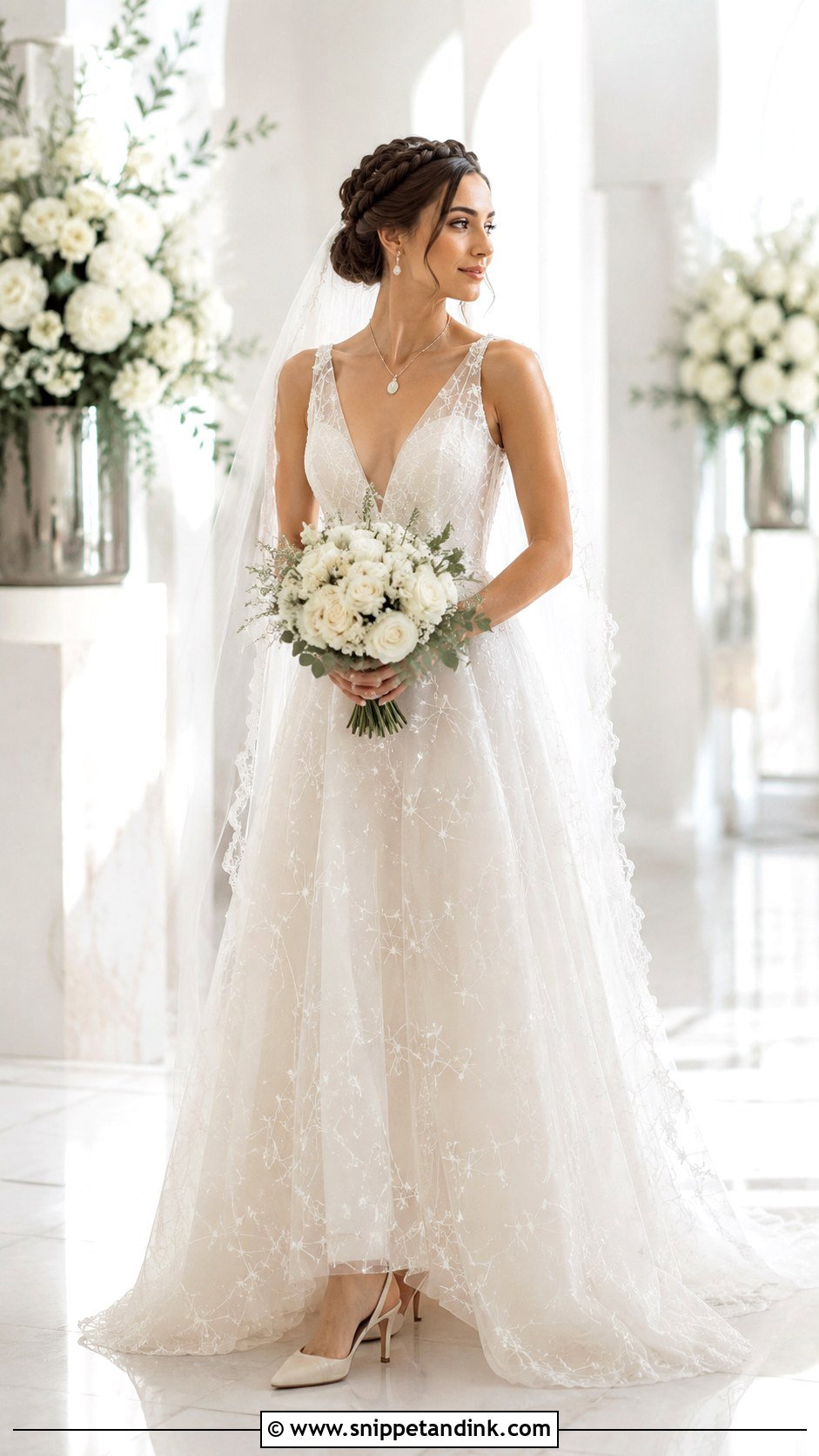 Galaxy Wedding Dress With Constellation Lace - Snippet and Ink - 20 Galaxy Wedding Dress Ideas
