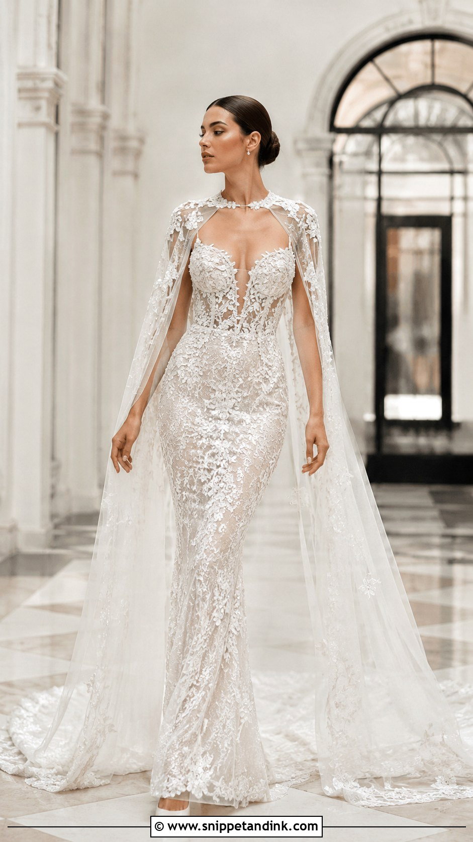 Galia Lahav Cape Bridal Gown - Snippet and Ink - 25 Galia Lahav Bridal Ideas