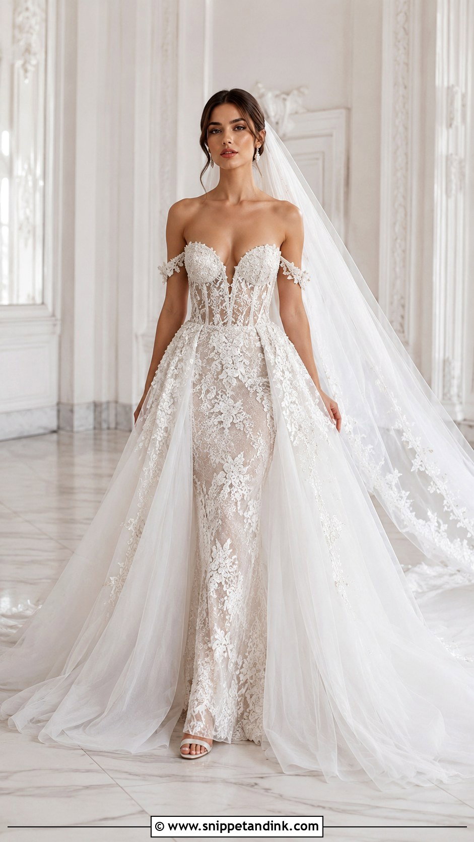 Galia Lahav Detachable Overskirt Bridal Dress - Snippet and Ink - 25 Galia Lahav Bridal Ideas