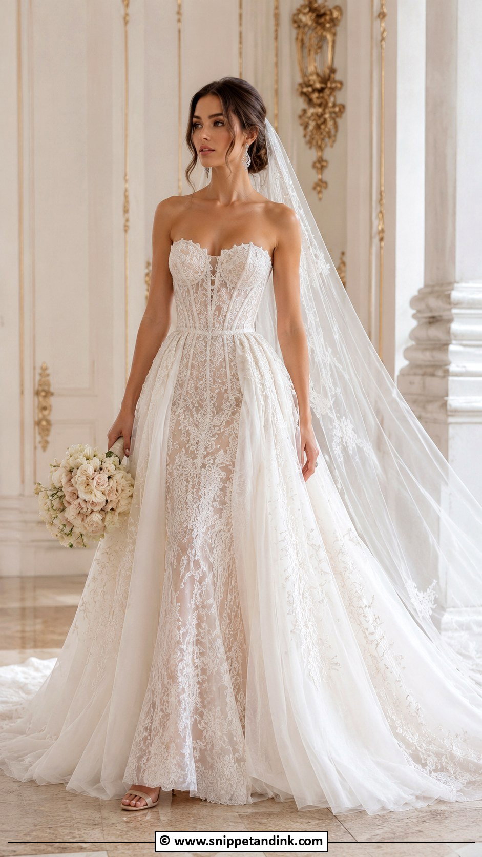Galia Lahav Detachable Overskirt Wedding Dress - Snippet and Ink - 30 Galia Lahav Wedding Dress Ideas