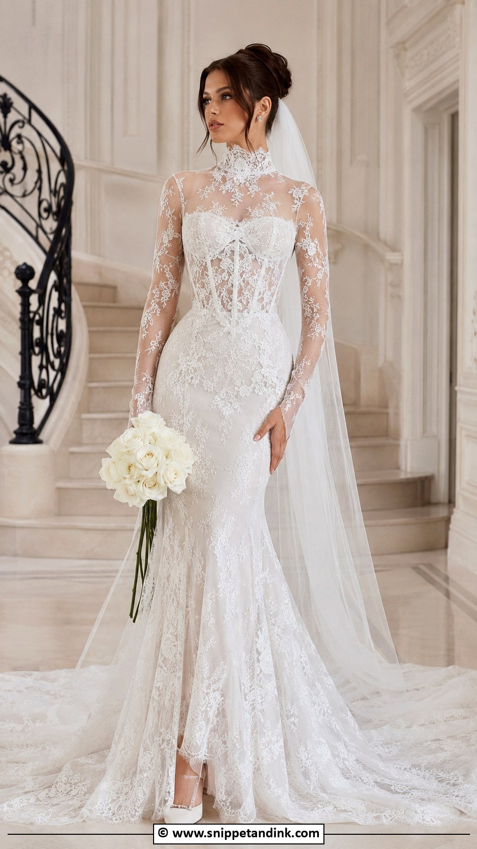 Galia Lahav High Neck Wedding Dress - Snippet and Ink - 30 Galia Lahav Wedding Dress Ideas