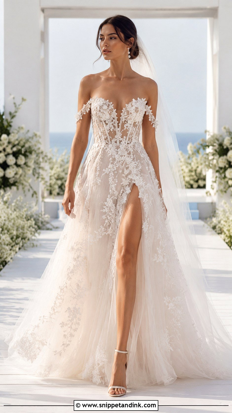 Galia Lahav High Slit Bridal Gown - Snippet and Ink - 25 Galia Lahav Bridal Ideas