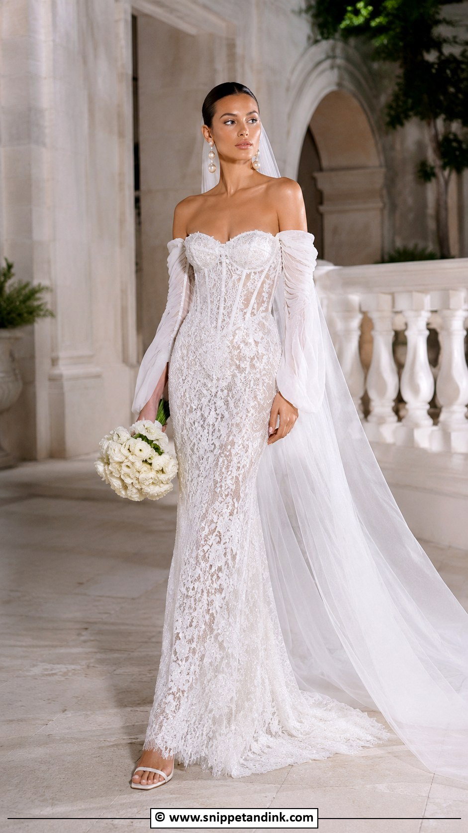 Galia Lahav Off Shoulder Wedding Dress - Snippet and Ink - 30 Galia Lahav Wedding Dress Ideas