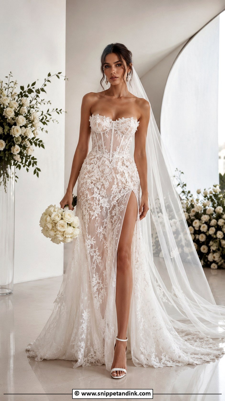 Galia Lahav Sheer Bodice Wedding Dress - Snippet and Ink - 30 Galia Lahav Wedding Dress Ideas