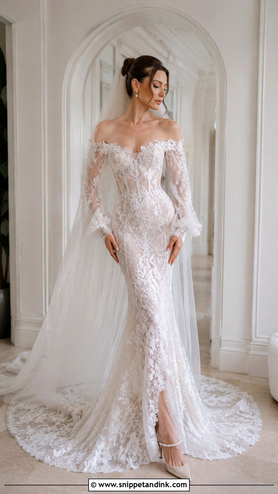 Galia Lahav Sheer Sleeve Bridal Dress - Snippet and Ink - 25 Galia Lahav Bridal Ideas