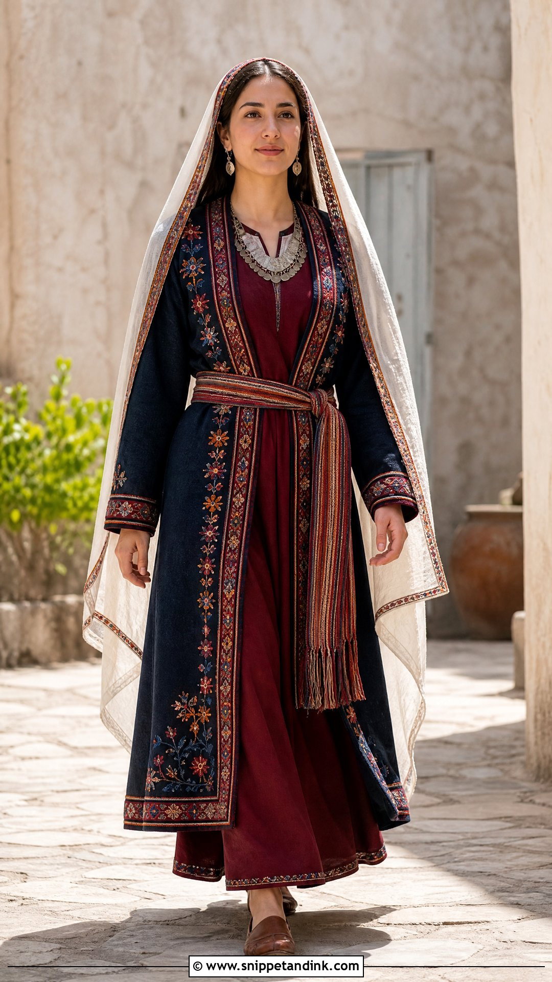 Galilean Jellayeh Wedding Outfit - Snippet and Ink - 20 Traditional Arabic Wedding Dress Ideas