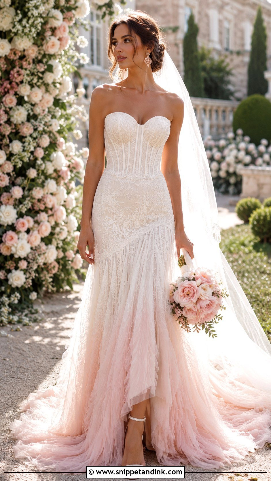 Galliano Blush Ombre Wedding Dress - Snippet and Ink - 20 Galliano Wedding Dress Ideas