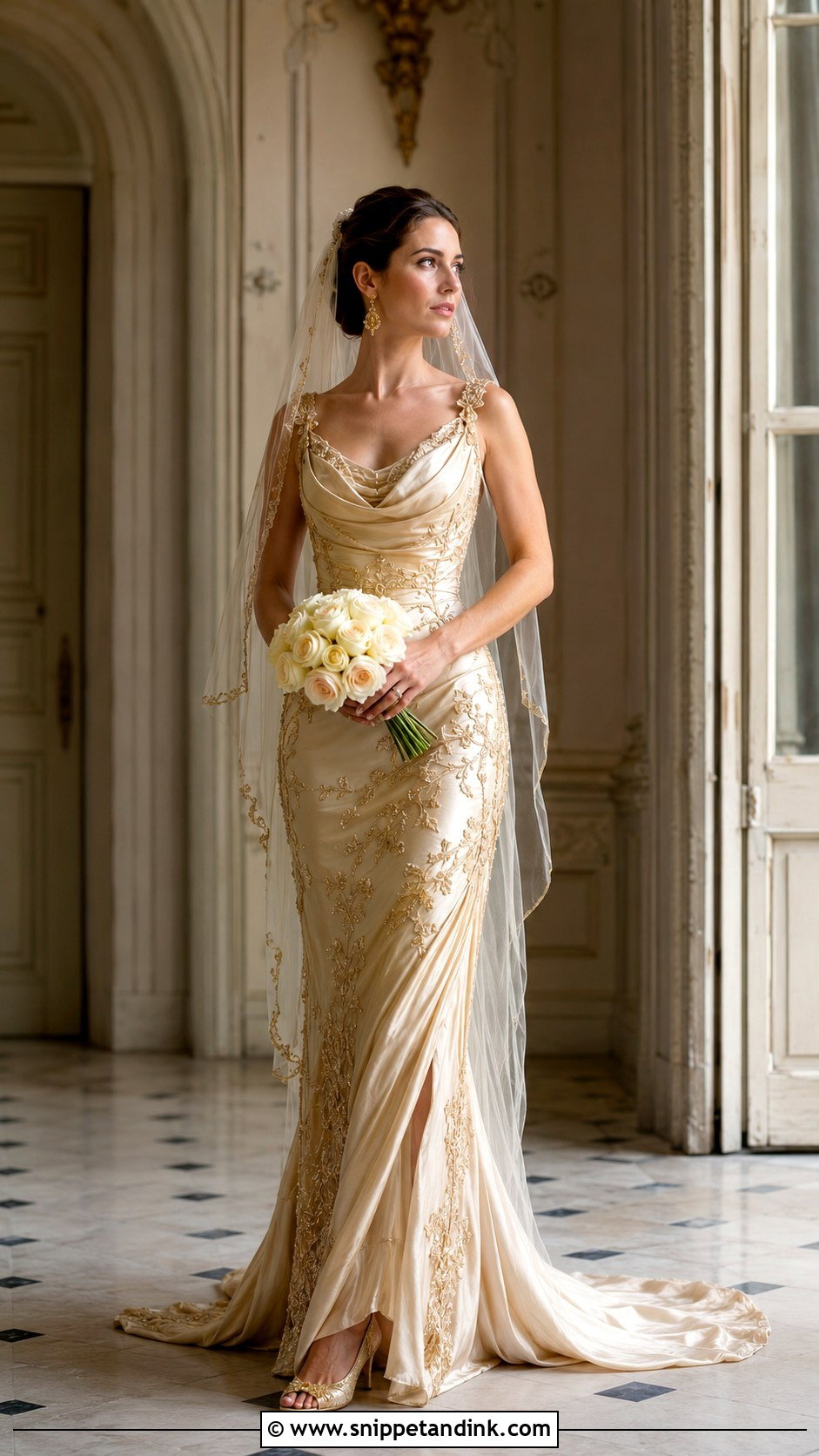 Galliano Champagne Wedding Dress - Snippet and Ink - 20 Galliano Wedding Dress Ideas