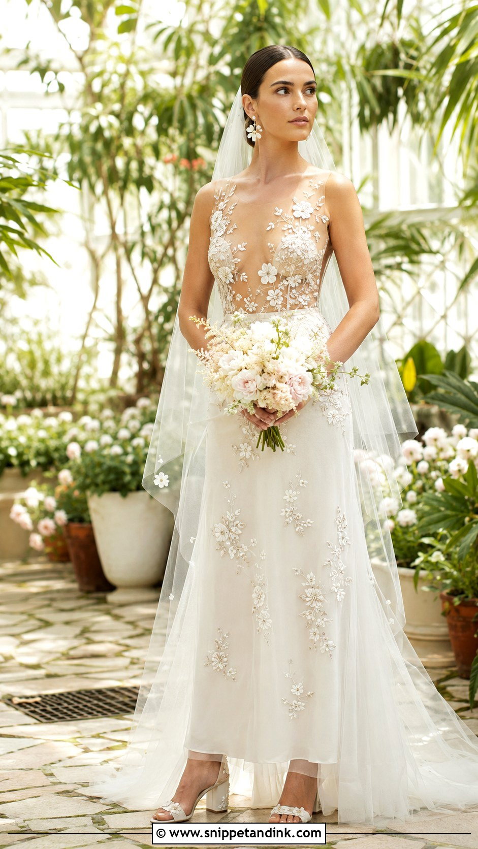 Galliano Floral Embroidered Wedding Dress - Snippet and Ink - 20 Galliano Wedding Dress Ideas