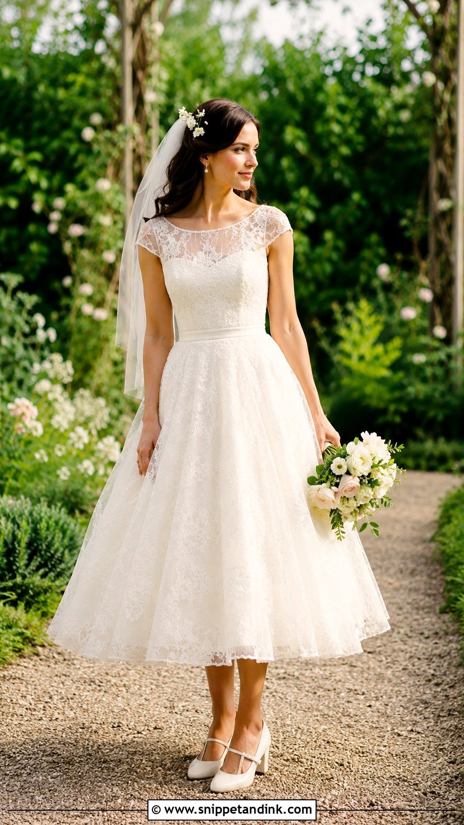 Garden 50s Wedding Dress - Snippet and Ink - 30 50s Wedding Dress Ideas