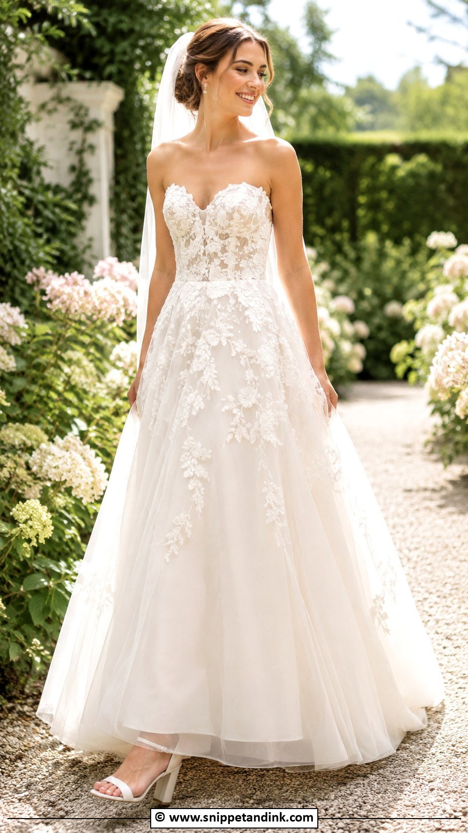 Garden A Line Wedding Dress - Snippet and Ink - 30 A-Line Wedding Dress Ideas