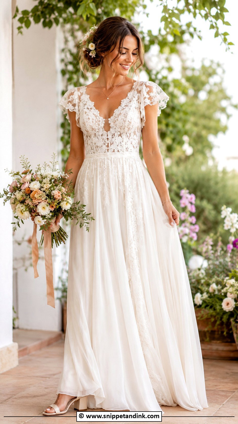 Garden Bohemian Wedding Dress - Snippet and Ink - 25 Bohemian Wedding Dresses