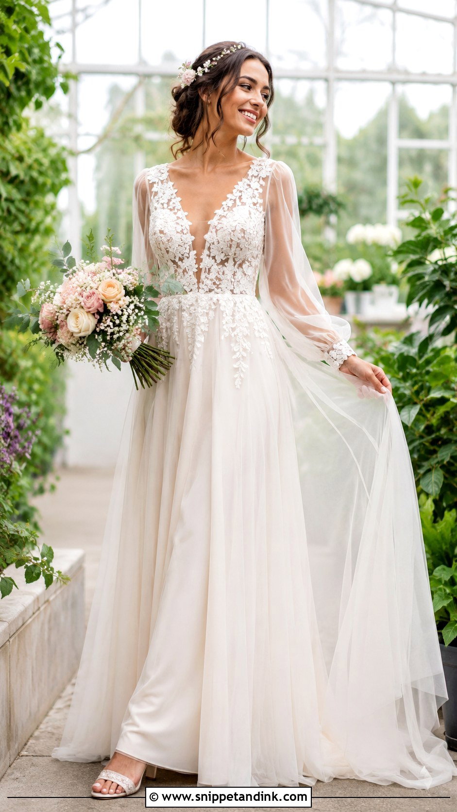 Garden Boho Wedding Dress - Snippet and Ink - 30 Boho Wedding Dress Ideas