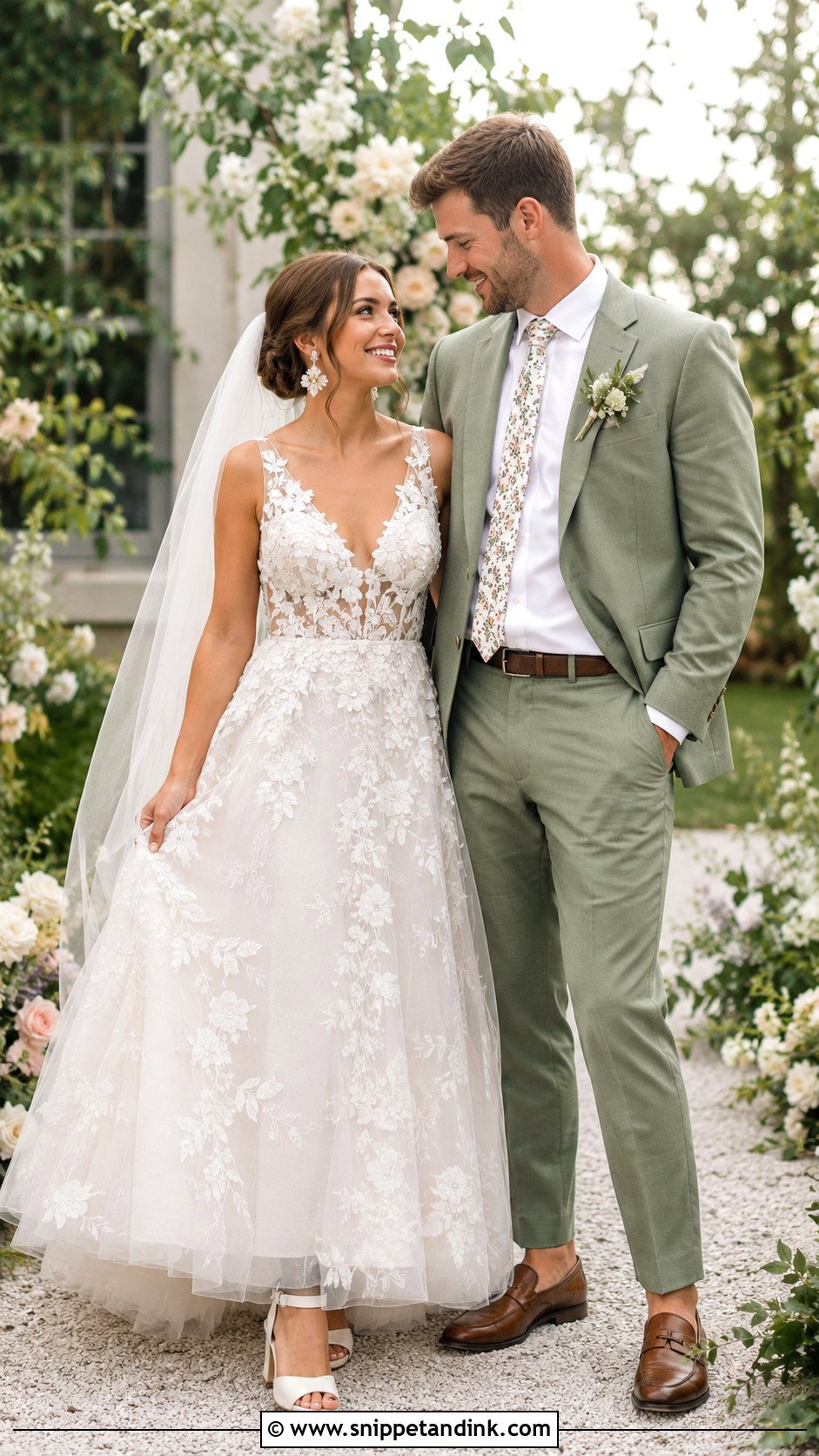 Garden Bridal Couple Outfit - Snippet and Ink - 20 Bridal Couple Ideas