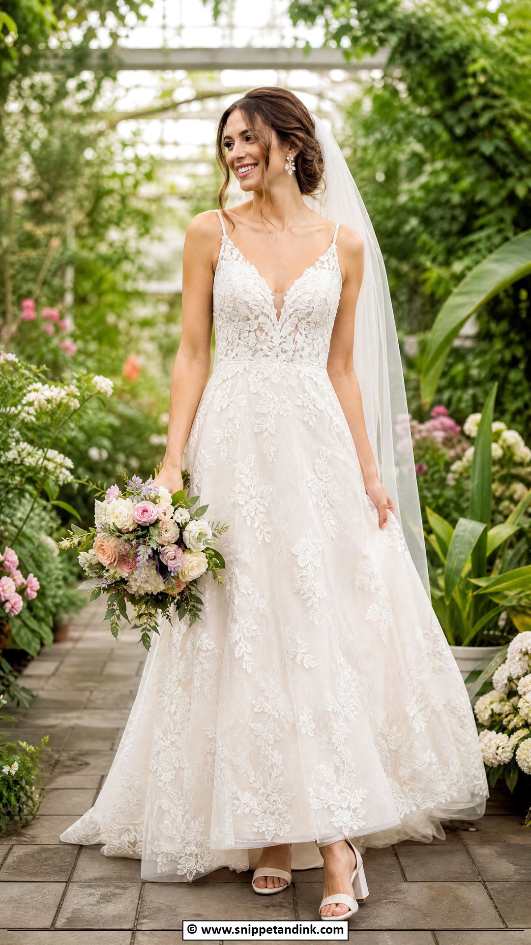 Garden Bridal Gown Outfit - Snippet and Ink - 35 Bridal Outfit Ideas