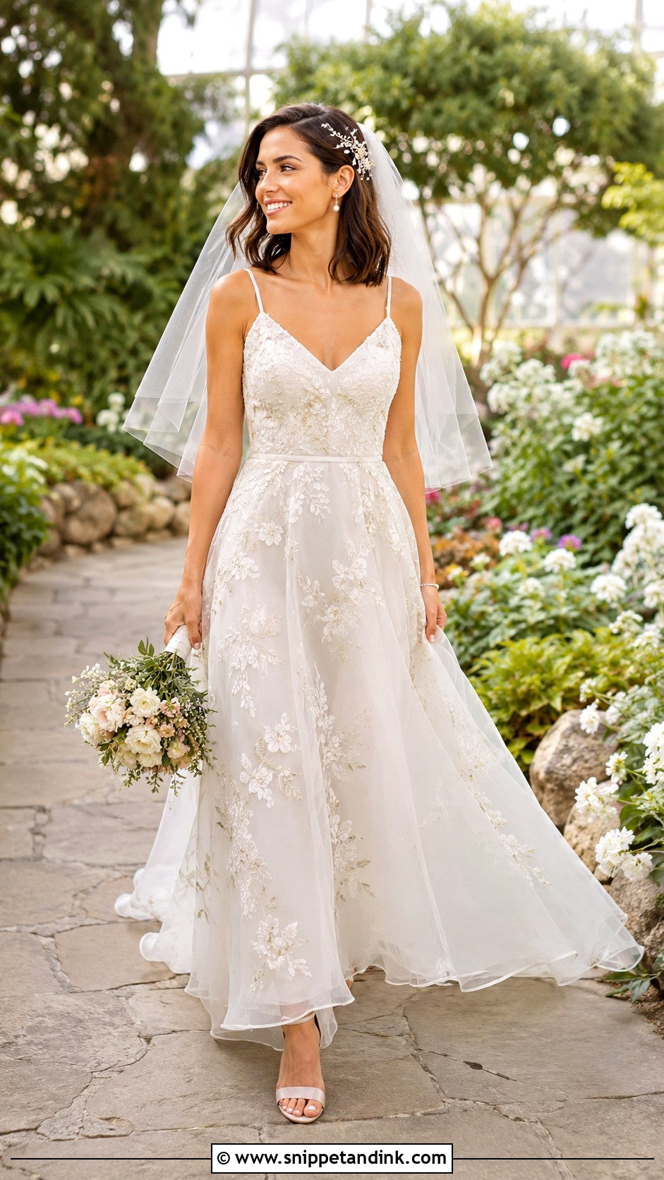 Garden Bride A Line Dress - Snippet and Ink - 20 Bride Fashion Ideas