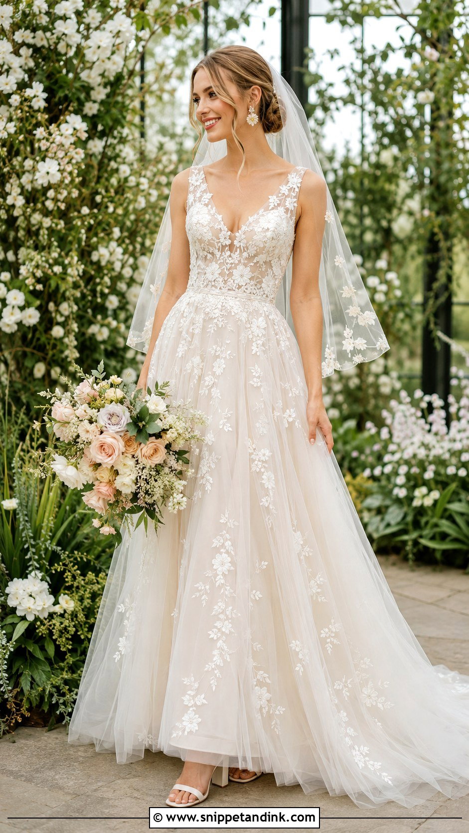 Garden Bride Look - Snippet and Ink - 20 Cute Bride Ideas