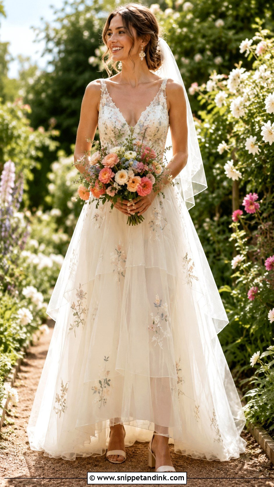 Garden Bride Tulle Dress Look - Snippet and Ink - 20 Lovely Bride Ideas