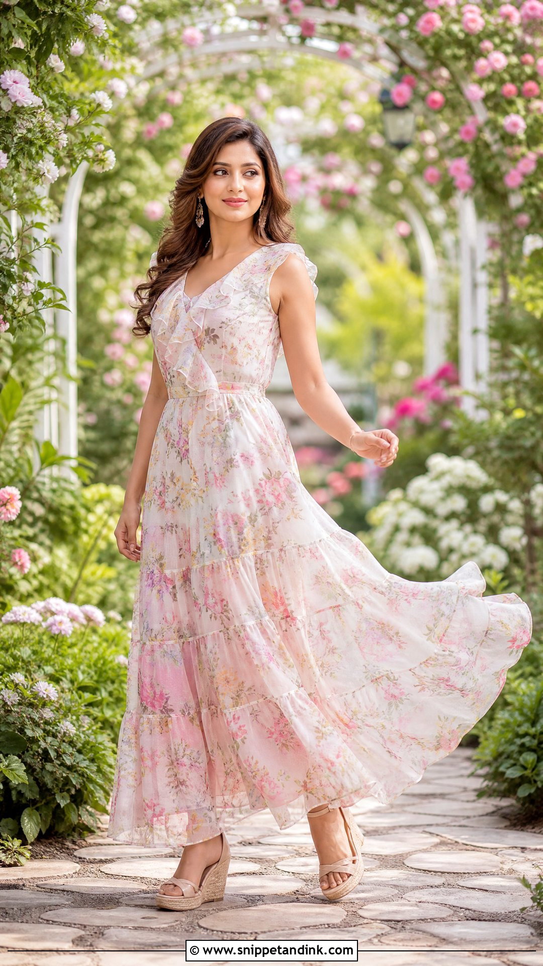 Garden Dress For Pre Wedding Shoot - Snippet and Ink - 25 Dresses for Pre Wedding Shoot