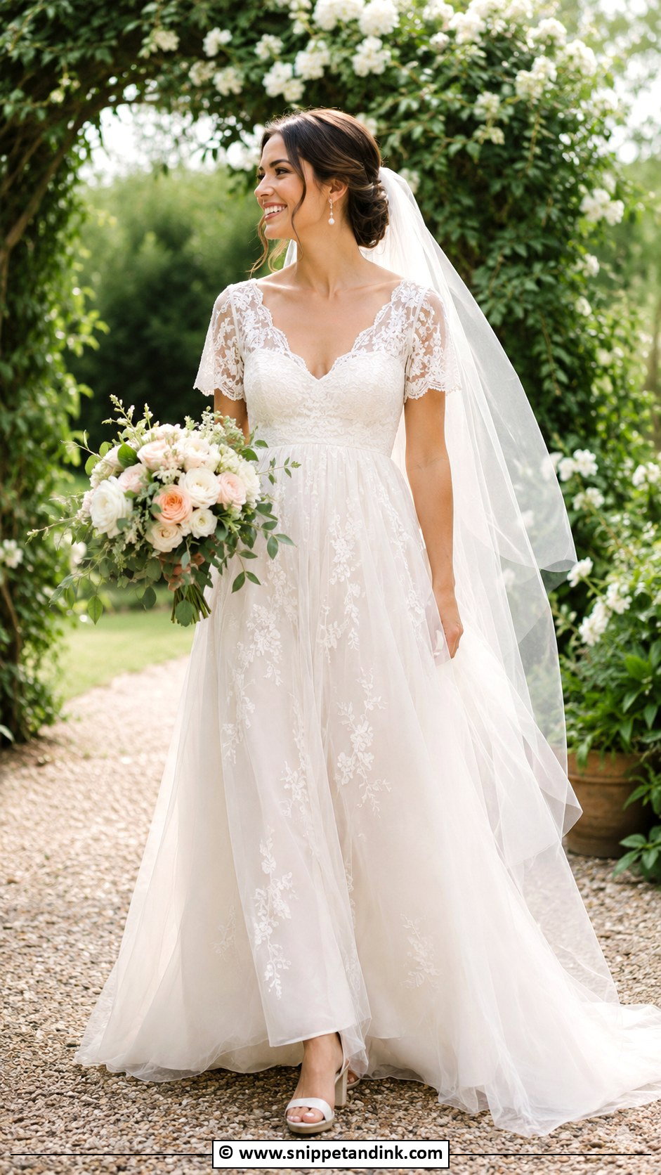 Garden Empire Waist Wedding Dress - Snippet and Ink - 30 Empire Waist Wedding Dress Ideas