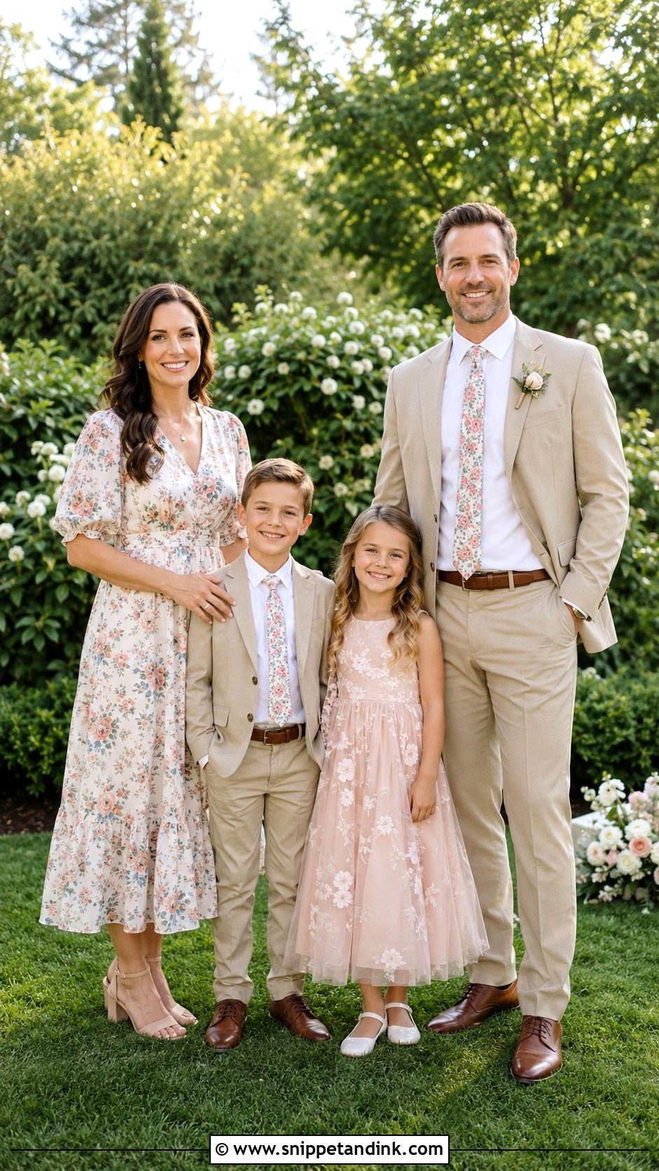 Garden Family Wedding Outfit - Snippet and Ink - 25 Family Outfits for Wedding