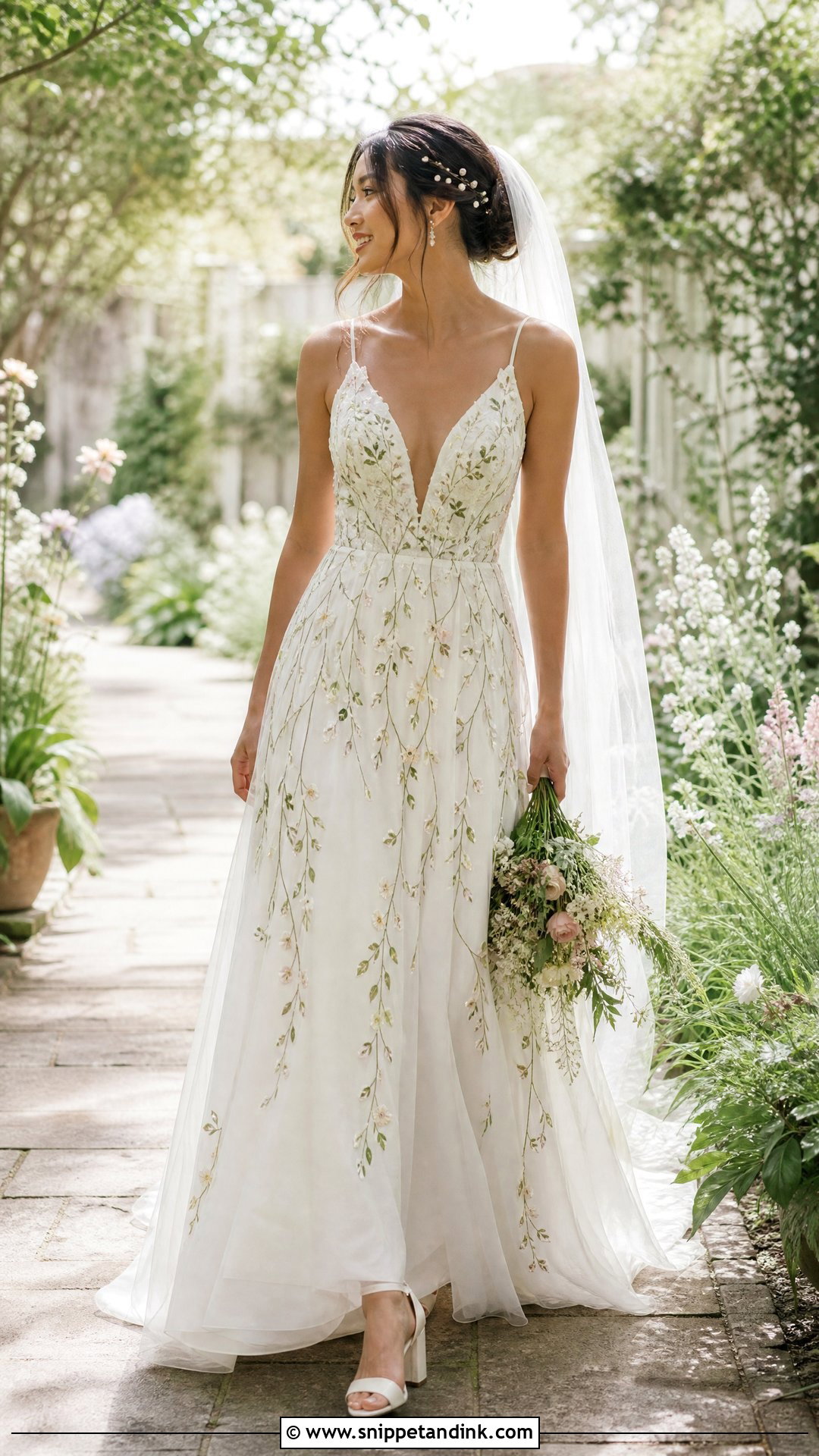 Garden Floral Wedding Dress - Snippet and Ink - 25 Flowers Wedding Dresses