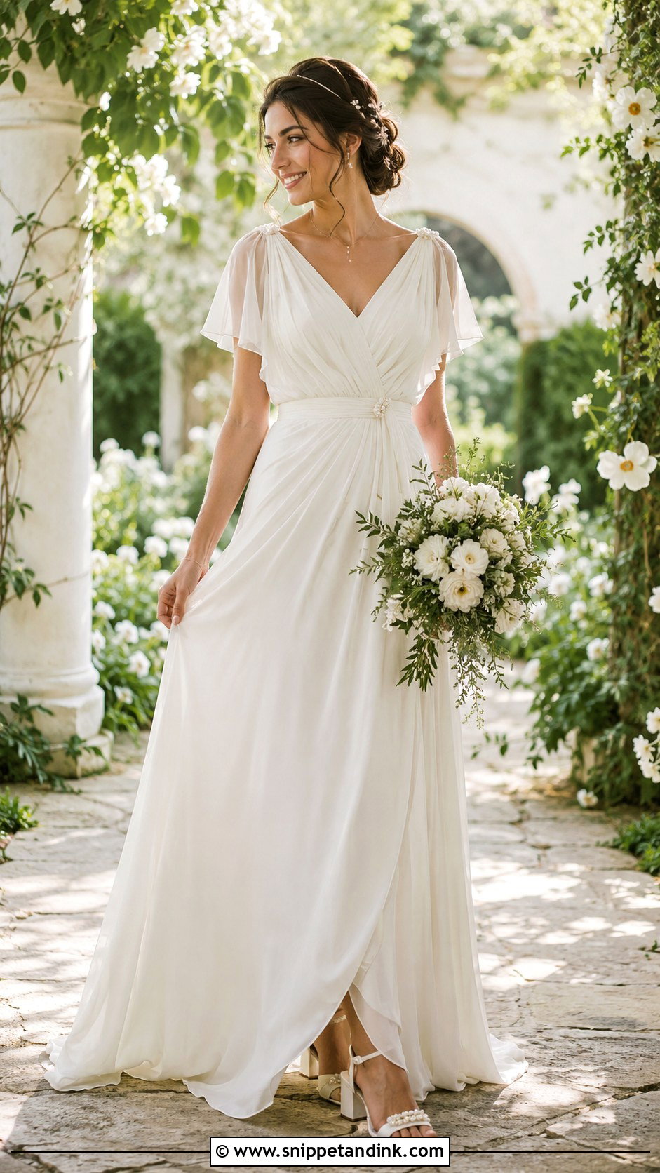 Garden Greek Goddess Wedding Dress - Snippet and Ink - 25 Greek Goddess Wedding Dress Ideas