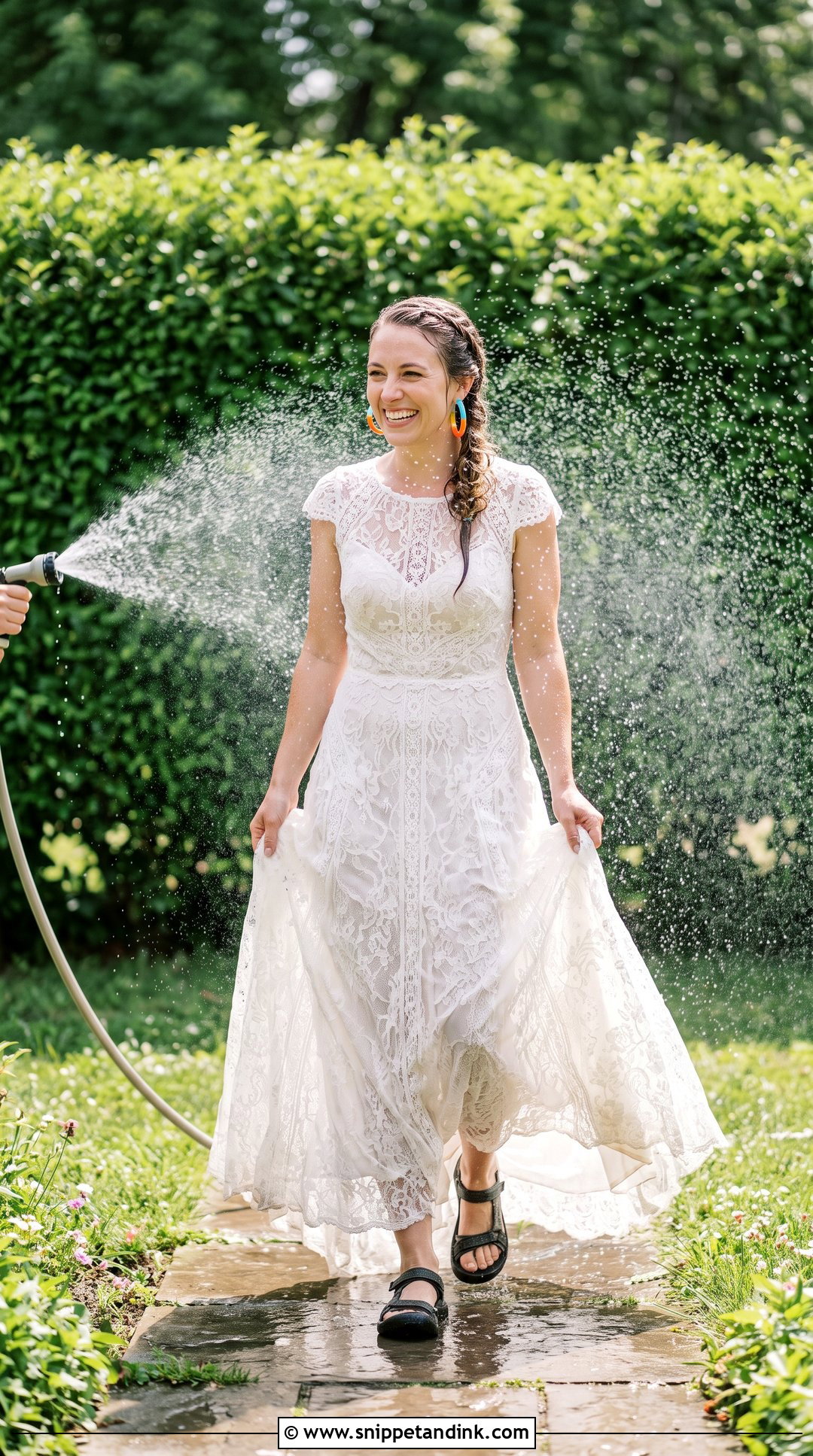 Garden Hose Trash the Dress Divorce Photo Shoot - Snippet and Ink - 20 Trash the Dress Photo Shoot Divorce Ideas