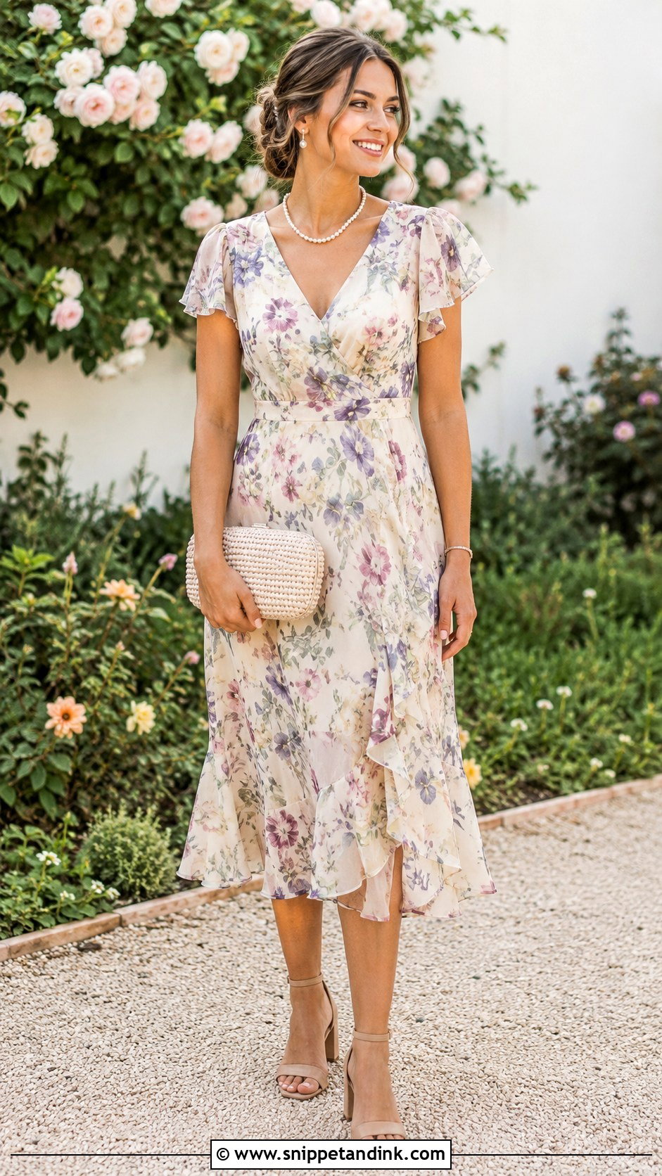 Garden Party Dress Wedding Outfit - Snippet and Ink - 25 Aesthetic Wedding Outfits