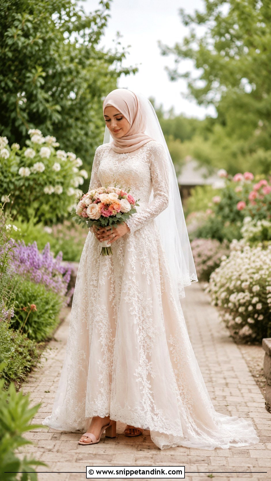 Garden Wedding Dress Hijab - Snippet and Ink - 35 Wedding Dress Hijab Ideas