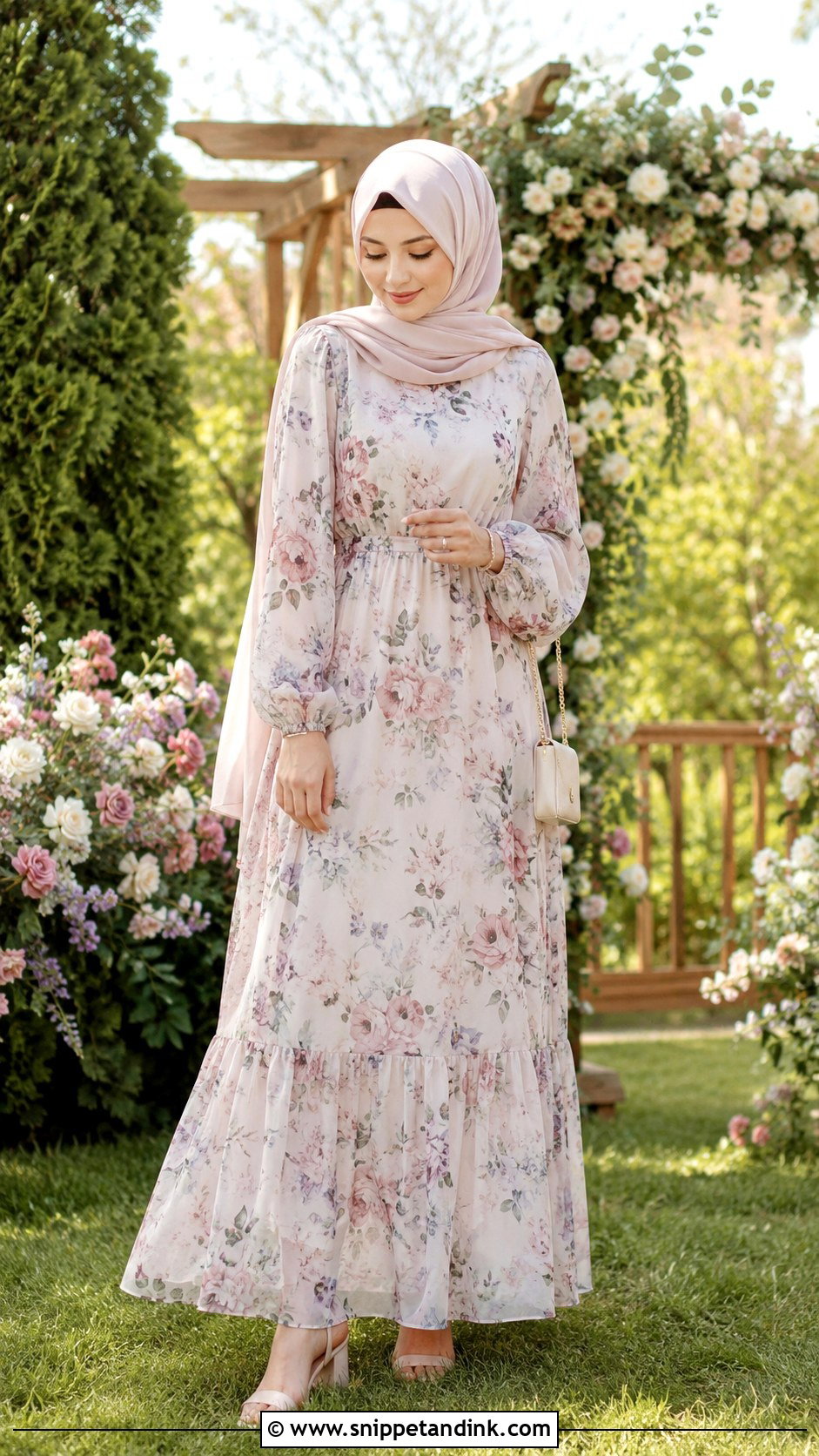 Garden Wedding Dress With Hijab - Snippet and Ink - 30 Hijab Style for Wedding Ideas