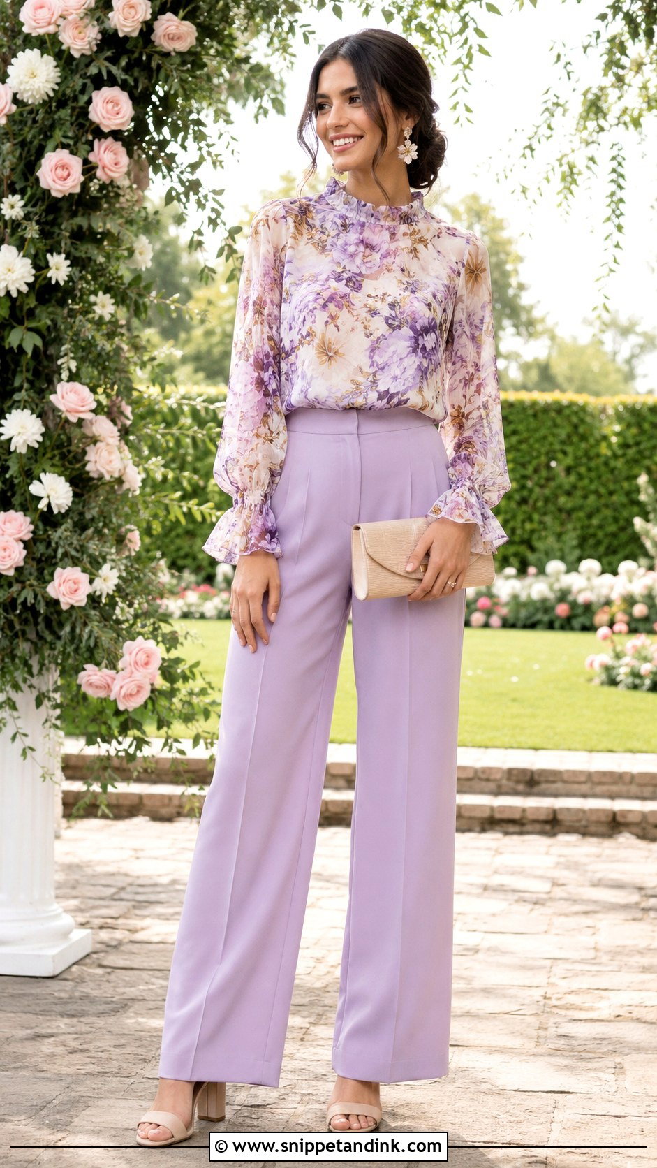 Garden Wedding Pants Outfit - Snippet and Ink - 25 Wedding Pants Outfit Ideas