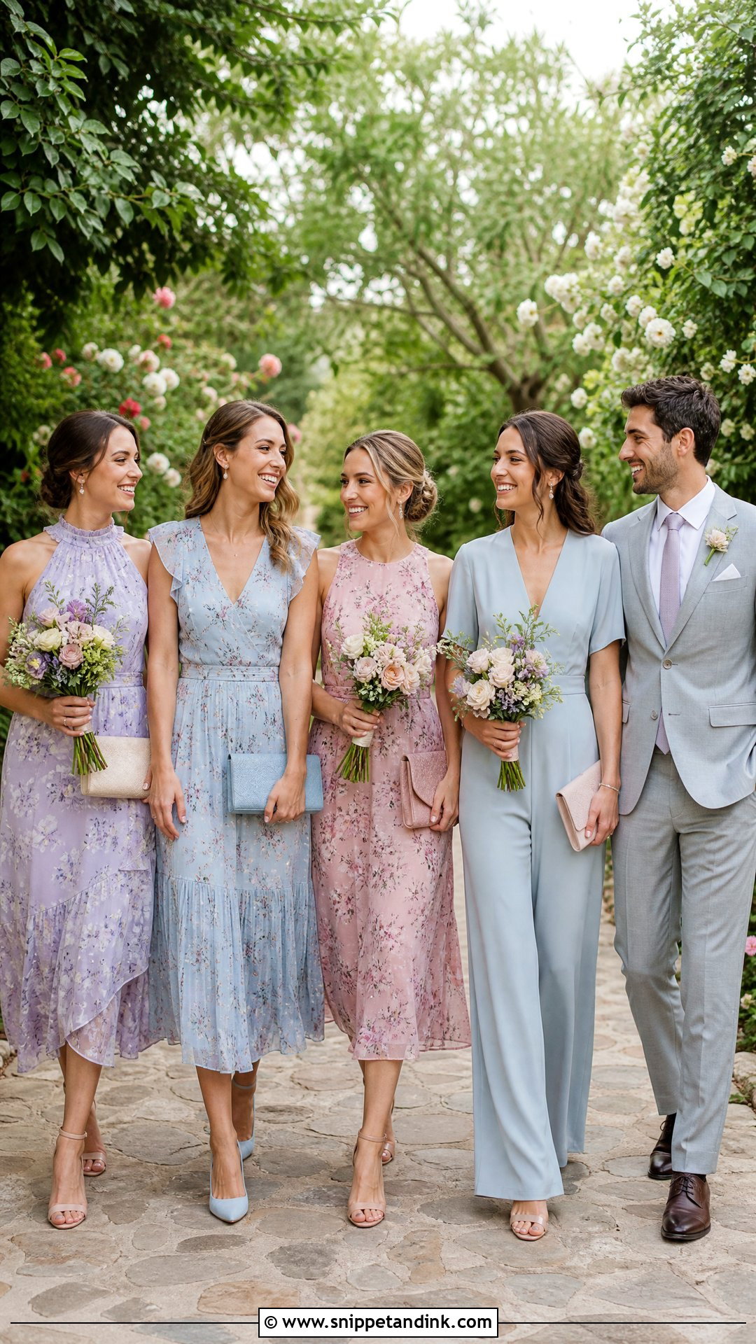 Garden Wedding Party Attire - Snippet and Ink - 20 Wedding Party Attire Ideas