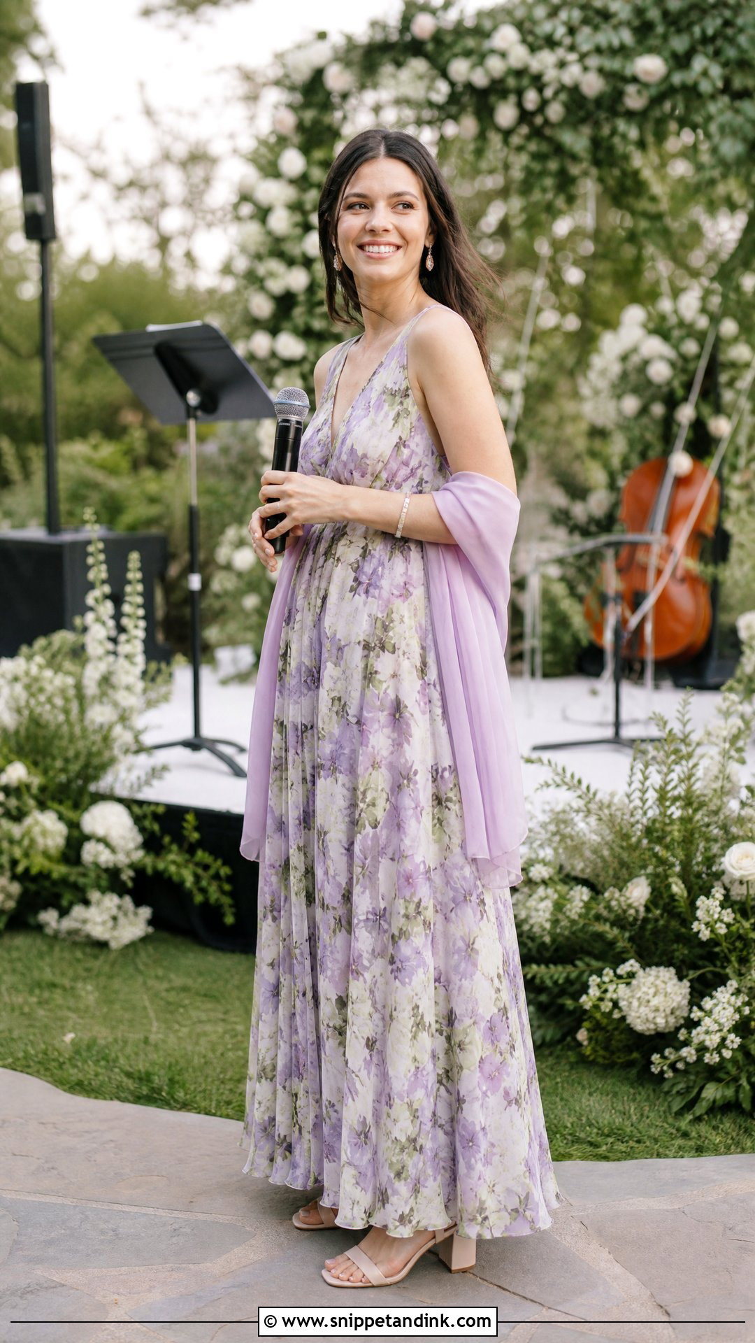 Garden Wedding Singer Floral Maxi Dress - Snippet and Ink - 20 Wedding Singer Outfit Ideas