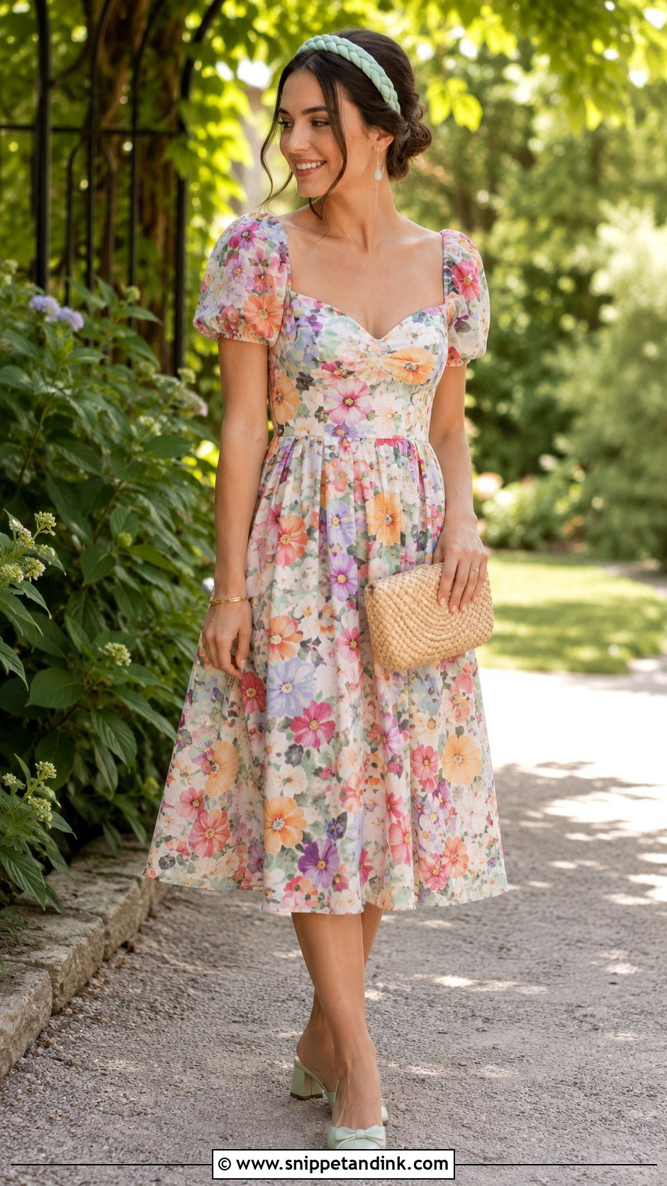 Garden Wedding Tea Dress Outfit - Snippet and Ink - 20 Wedding Costume Woman Ideas