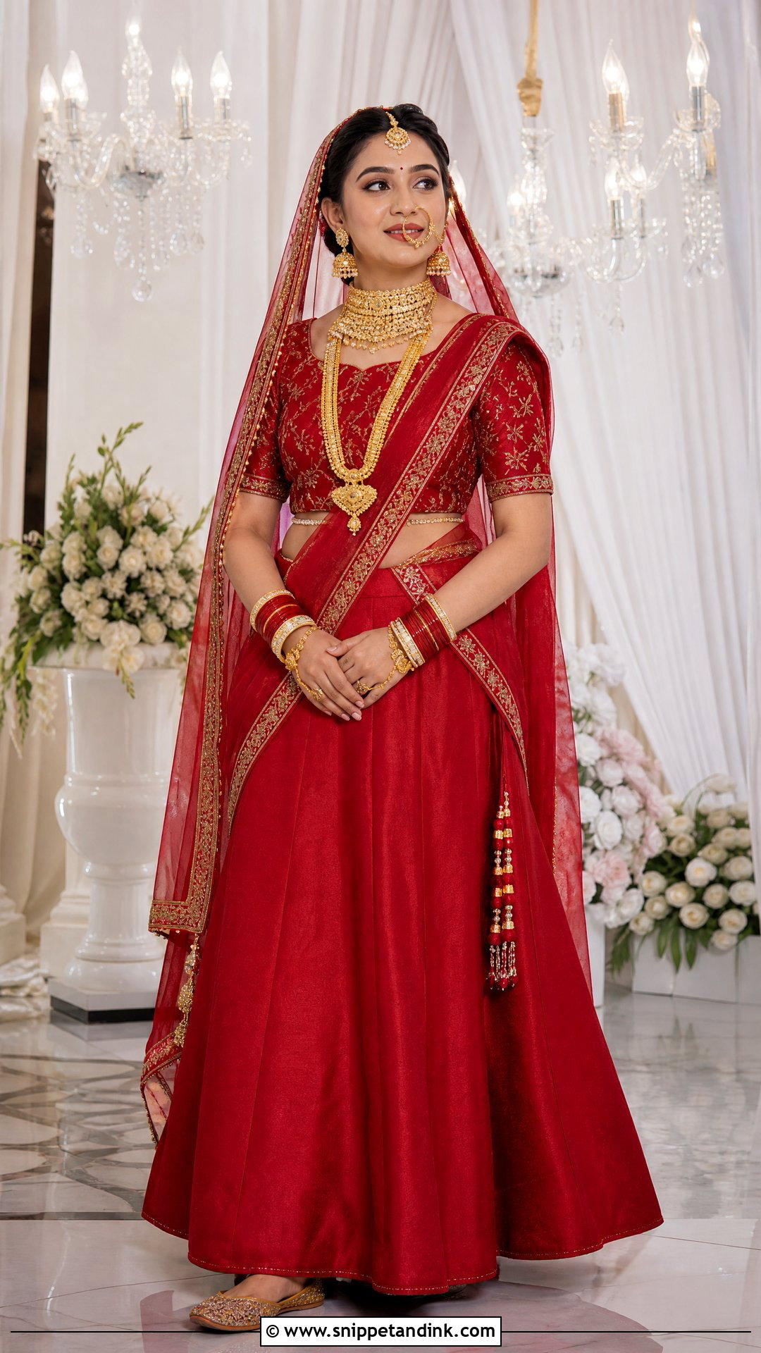 Garhwali Bride With Layered Gold Jewelry - Snippet and Ink - 25 Garhwali Bride Ideas