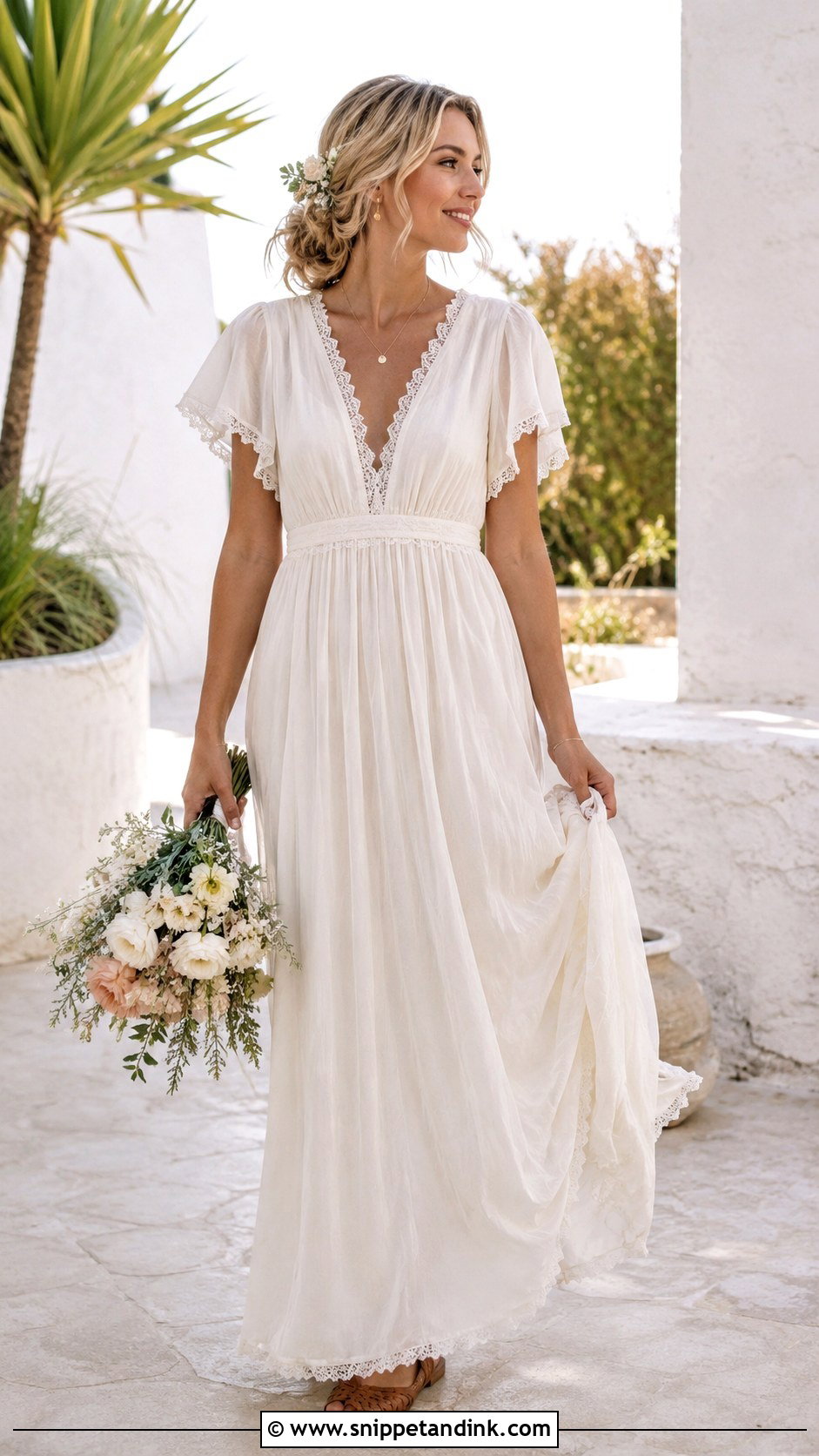 Gauze Wedding Dress - Snippet and Ink - 25 Vintage Hippie Wedding Dress Ideas