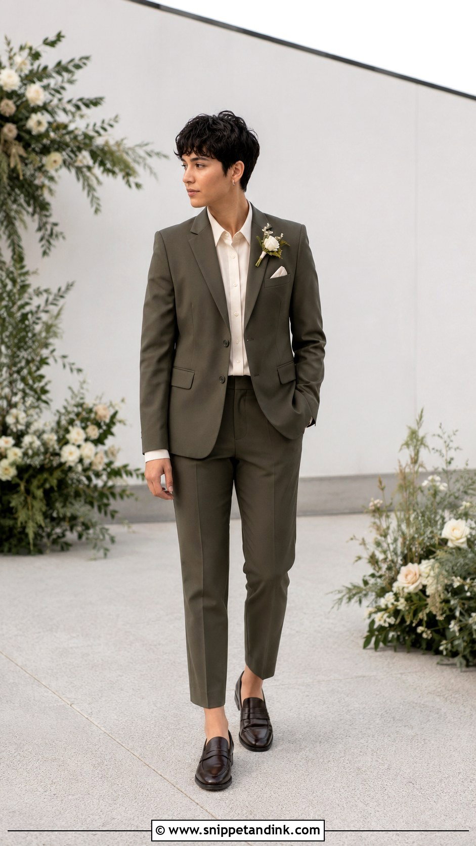 Gender Neutral Bridal Party Suit - Snippet and Ink - 20 Bridal Party Outfit Ideas