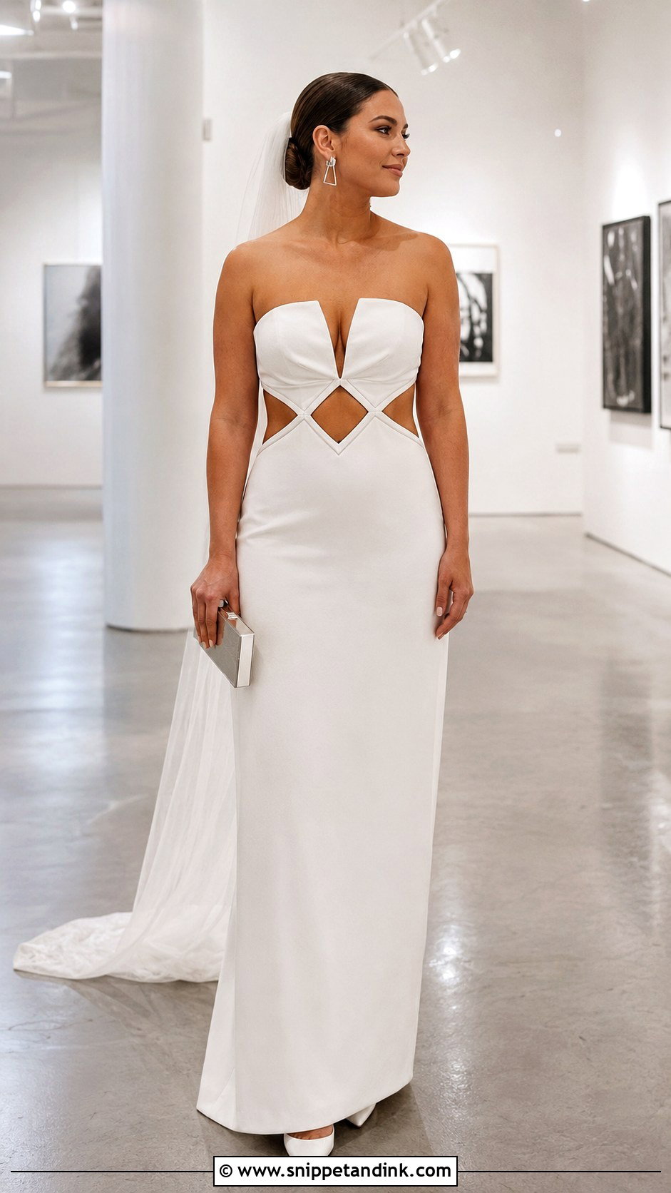 Geometric Cutout Wedding Dress - Snippet and Ink - 20 Futuristic Wedding Dress Ideas