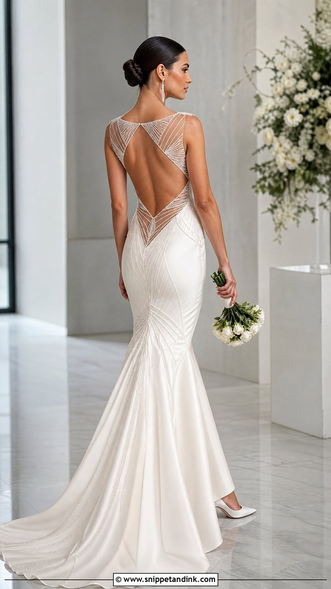 Geometric Illusion Back Wedding Dress - Snippet and Ink - 25 Back of Wedding Dress Ideas