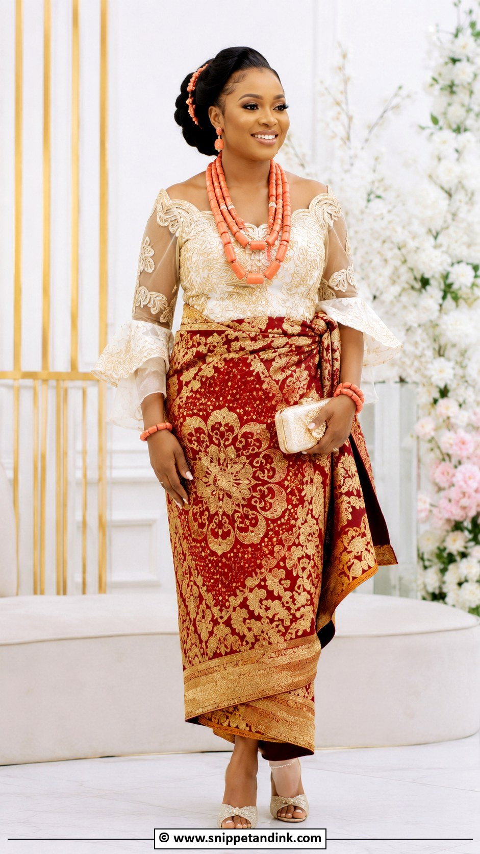 George Wrapper And Blouse - Snippet and Ink - 30 African Wedding Dress Ideas