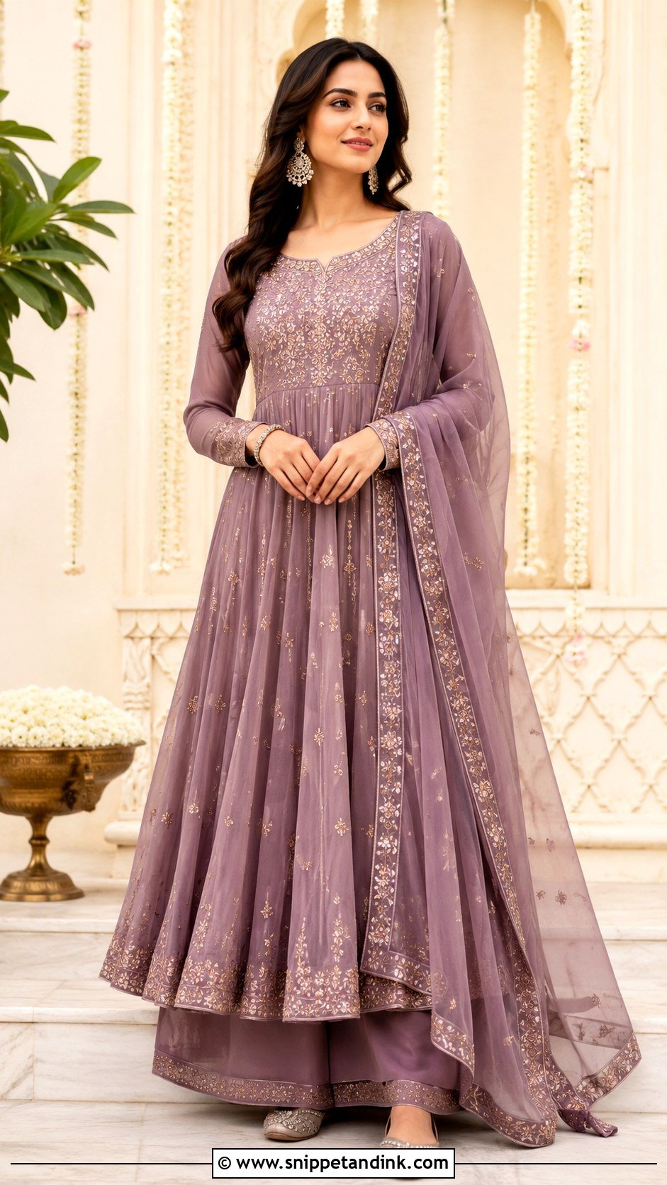 Georgette Kaliyan Wala Frock Suit With Embroidery - Snippet and Ink - 25 Kaliyan Wala Frock Suit Ideas