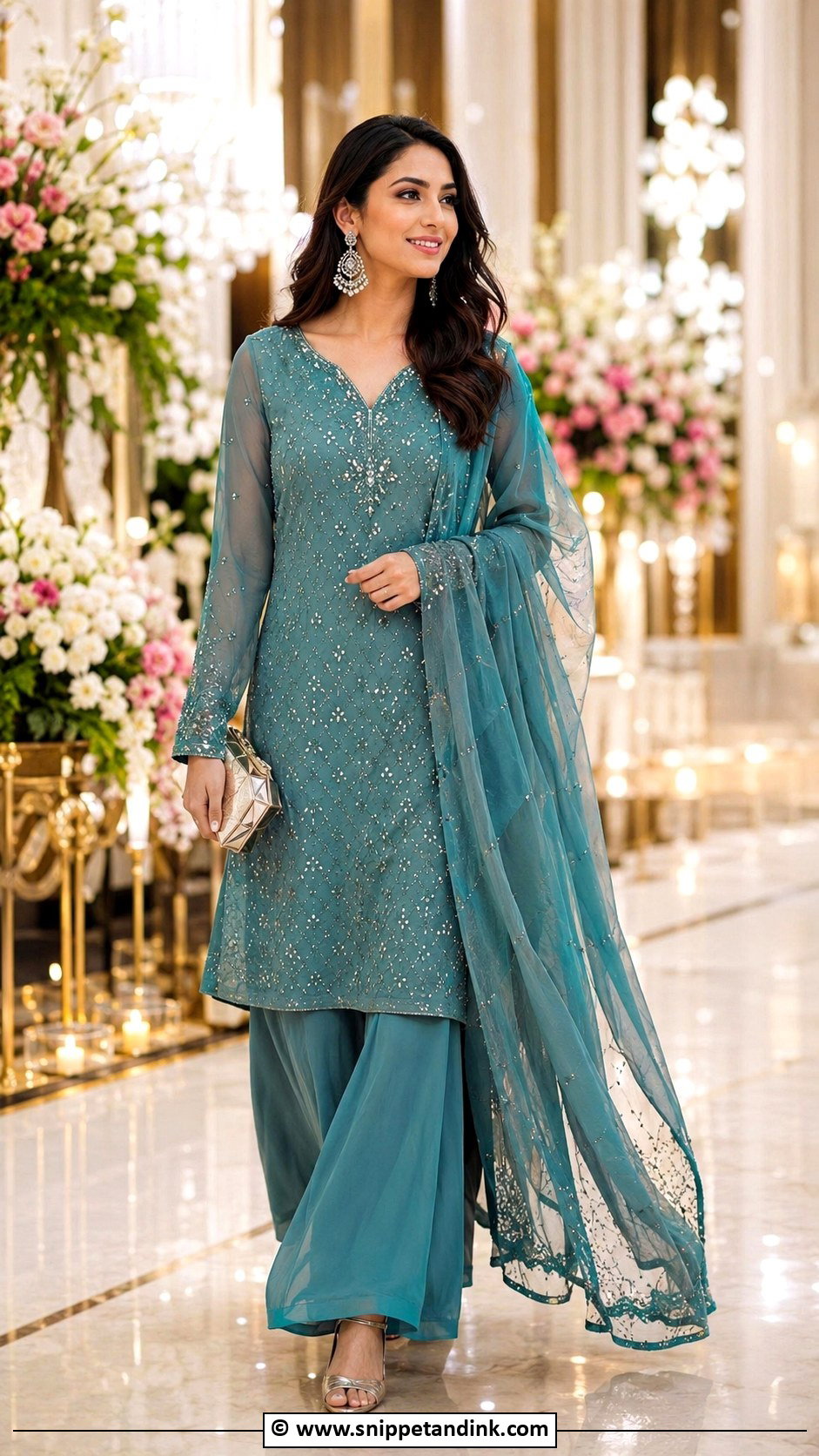 Georgette Kurta Set - Snippet and Ink - 25 Wedding Kurta Set for Women Ideas