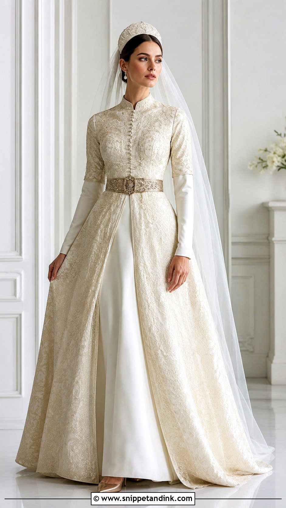 Georgian Brocade Wedding Dress - Snippet and Ink - 20 Georgian Traditional Wedding Dress Ideas