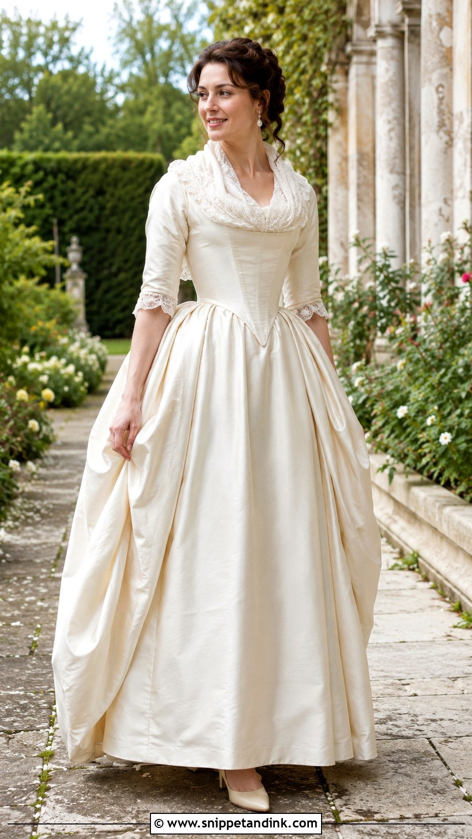 Georgian Wedding Dress - Snippet and Ink - 25 Historical Wedding Dresses