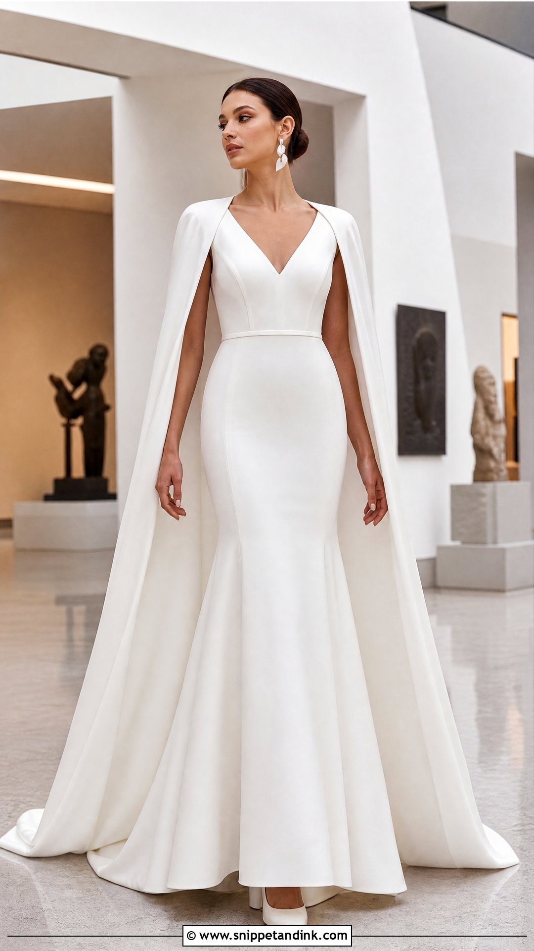 German Crepe Fit And Flare Wedding Dress - Snippet and Ink - 20 European Wedding Dress Ideas